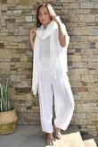 Cyril Crinkle Balloon Pant White